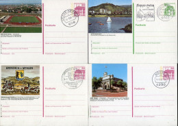 "BUNDESREPUBLIK DEUTSCHLAND" 4 Bildpostkarten Je Mit Bildgleichem Stempel (3904) - Illustrated Postcards - Used