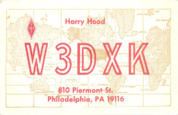 CARTE QSL : PHILADELPHIE . PENNSYLVANIE . USA . 1977. - Autres & Non Classés