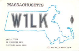 CARTE QSL : NORWOOD . MASSACHUSSETS .1977. - Otros & Sin Clasificación