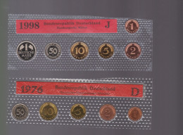 Pièces De Monnaie  Bundesrépublik   Deutschland   Année 1998 Hamburgische  J  &   1976  Bundesrépublik Münschen  D - Ongebruikte Sets & Proefsets