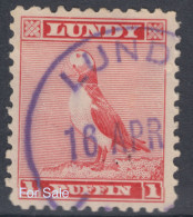 #03 Great Britain Lundy Island Puffin Stamp 1957 Standing Puffin Definitives #126 1p Retirment Sale Price Slashed! - Emisiones Locales