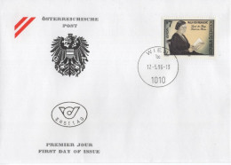 Austria Osterreich 1996 FDC Paula Von Preradovic,  Austrian Writer And Poet, Canceled In Wien - FDC