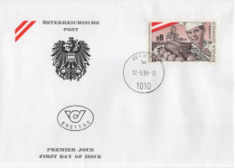 Austria Osterreich 1996 FDC Osterreichische Arbeitswelt, Hotel Gastgewerbe, Canceled In Wien - FDC