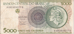 BILLETE DE BRASIL DE 5000 CRUZEIROS DEL AÑO 1990 (BANKNOTE) - Brésil