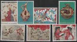 GREECE - 1973 Archaeological Treasures. Scott 1066-1072. MNH - Unused Stamps