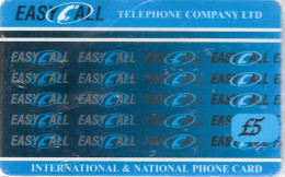 CARTE-PREPAYEE-GB-EASY CALL-5£-BLEUE-Gratté-Plastic Epais-NSB-TBE-RARE - BT Allgemein (Prepaid)