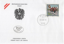 Austria Osterreich 1996 FDC Volksbrauchtum Und Volkskundliche Kostbarkeiten, Tiroler Schutzen, Canceled In Wien - FDC