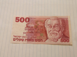 Israel-500 SHEQEL-HBARON EDMUND DE ROTHSCHILD-(1978-79)(460)(BLACK-NUMBER)-(0142542126)-Wrinkles Stain -bank Note - Israël