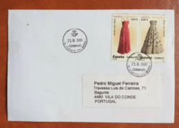 Espagne 2009,   Lettre Envoyée D’Espagne Au Portugal.   Musée Du Costume - Varietà E Curiosità