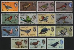 Mauritius 1965 - Mi-Nr. 268-282 ** - MNH - Vögel / Birds (II) - Maurice (1968-...)