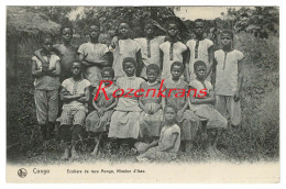 Belgisch Congo Belge Ecole Ecoliers Du Race Mongo Mission D'Ikao Enfants Indigenes Native Children CPA (En Très Bon état - Belgian Congo
