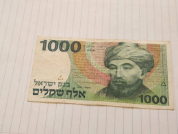 Israel-1000 SHEQELIM-MAIMONIDES-(1982-1986)(467)(BLACK-NUMBER)-(3255361155)-Used Crease-bank Note - Israël