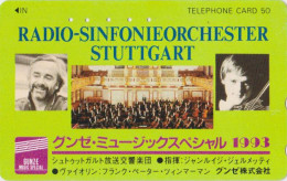 TC JAPON / 110-011 - MUSIQUE - RADIO SINFONIE ORCHESTER STUTTGART / GERMANY Rel.  MUSIC JAPAN Phonecard - Muziek