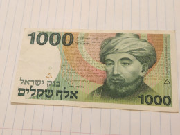 Israel-1000 SHEQELIM-MAIMONIDES-(1982-1986)(471)(BLACK-NUMBER)-(3195919755)-used-bank Note - Israele