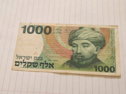 Israel-1000 SHEQELIM-MAIMONIDES-(1982-1986)(472)(BLACK-NUMBER)-(3096800118)-used-bank Note - Israel