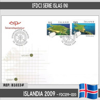 B1033# Islandia 2009 [FDC] Serie Islas (N) - FDC