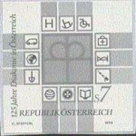 AUSTRIA(1999) Symbols Of Welfare. Black Print. 125th Year Of Austrian Social Welfare. Scott No 1788. - Probe- Und Nachdrucke