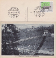 AK  "Fribourg - Grand Pont Suspendu"  (LT Schmitten (Albula))       Ca. 1910/2001 - Brieven En Documenten
