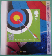 2010 ~ S.G. 3021 ~ PARALYMPIC GAMES ARCHERY. SELF ADHESIVE BOOKLET STAMP. NHM  #00908 - Unused Stamps