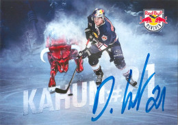 Autogramm Eishockey AK Dominik Kahun EHC Red Bull München 15-16 Pittsburgh Penguins SC Bern Edmonton Oilers HC Plzeň - Sport Invernali