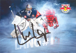 Autogramm Eishockey AK Lukas Luky Lang EHC Red Bull München 15-16 RB Düsseldorfer EG DEG Adler Mannheim Krefeld Pinguine - Winter Sports