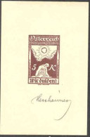 AUTRICHE(1922) Homme Au-dessous Soleil Brillant.  Épreuve En Brun Signé Par L'artist HESSHAIMER Pour Contribuer à Les Pr - Essais & Réimpressions