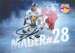 Autogramm Eishockey AK Frank Mauer EHC Red Bull München 15-16 RB Eisbären Berlin Heilbronner Falken Mannheim Olympia - Sport Invernali