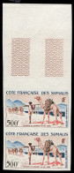 SOMALI COAST(1962) Camels. Salt. Imperforate Pair. Scott No C24, Yvert PA29. - Altri & Non Classificati