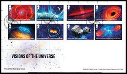 GROSSBRITANNIEN GRANDE BRETAGNE GB 2020 VISIONS OF THE UNIVERSE SET 8V. FDC SG 4322-29 MI 4532-39 YT 4934-41 - 2011-2020 Decimale Uitgaven