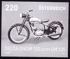 AUSTRIA(2015) Delta Gnom 123 Ccm LM 125 Motorcycle. Black Print. - Prove & Ristampe