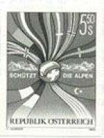 AUSTRIA(1992) Flags Of Various Nations. Black Print. Protection Of The Alps. Scott No 1571. - Prove & Ristampe