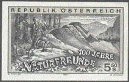 AUSTRIA(1995) Mountains. Stream. Sunrise. Forest. Hiker. Black Print. 100th Anniversary Of Nature Lovers Club. Scott No - Essais & Réimpressions