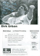 AK Autogramm Kugelstoßer Dirk Urban Neumünster LG Wedel-Pinneberg Wedeler TSV RASC Rathenow Olympia 1996 Shot Putter - Autographes