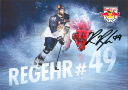 Autogramm Eishockey AK Richard Richie Regehr EHC Red Bull München 15-16 RB KAC Klagenfurt Eisbären Berlin MoDo NHL - Invierno