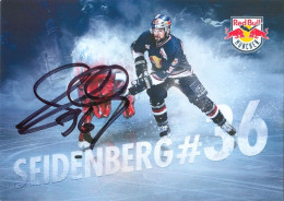 Autogramm Eishockey AK Yannic Seidenberg EHC Red Bull München 15-16 RB RBM Kölner EC Haie ERC Ingolstadt Adler Mannheim - Invierno