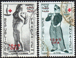 Réunion Obl. N° 357 Et 358 - Croix Rouge 1963 - L'enfant à La Grappe + Le Fifre - Gebruikt