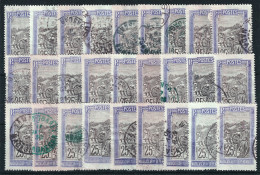 MADAGASCAR - 1922/26 Yv.134 25c Violet & Noir - Lot De 27 Timbres Oblitérés B/TB - Used Stamps