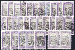 MADAGASCAR - 1908/17 Yv.106 50c Violet & Noir - Lot De 29 Timbres Oblitérés B/TB - Oblitérés