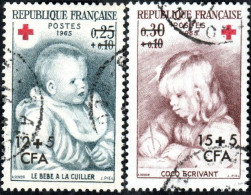 Réunion Obl. N° 366 Et 367 - Croix Rouge - Tableaux De Renoir - Usati