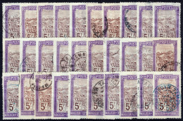 MADAGASCAR - 1908./17 Yv.110 5fr Violet & Brun-lilas - Lot De 30 Timbres Oblitérés B/TB (cote 285€) - Used Stamps