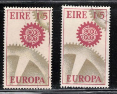 IRELAND Scott # 233 Used X 2 - 1967 Europa Issue B - Gebraucht