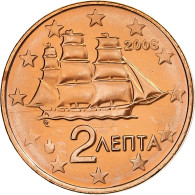 Grèce, 2 Euro Cent, 2008, Athènes, Cuivre Plaqué Acier, FDC, KM:182 - Greece