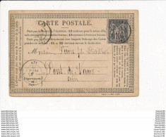 Carte Précurseur Année 1879 Envoyée à Mr PAIN Fils Distillateur à PONT DE VAUX  ( Recto Verso ) - Pont-de-Vaux