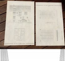 An 1907 Plan D'architecture Extérieur Et Intérieur D'une Villa à Identifier à Saint Georges La Pouge Lo Trémoulado ? - Architecture