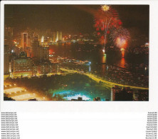 Carte ( Format 15 X 10 Cm ) Hong Kong  Feu D' Artifice - Chine (Hong Kong)