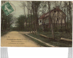 Carte Rare De Vereuil Sur Seine Route De Meulan Et Restaurant De La Galette - Verneuil Sur Seine