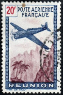 Réunion Obl. N° PA 16 - Avion Survolant L'île, Le 20f Le Bleu Lilas Et Rouge - Poste Aérienne