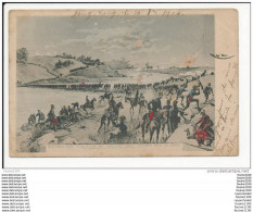 Carte Envoyée Hong Kong Dessin Militaire Guerre Our First Army Marched On The Moon Light Night And Cross Over The Bridge - Chine (Hong Kong)