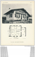 Architecture Ancien Plan D'une Villa De Mlle L.. à BIDART    ( Architecte Henri RATEAU     ) - Architectuur