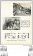 Architecture Ancien Plan D'une Villa / Chaumière Sur Les Bords De L' Aven   ( Architecte Lachaud à Quimper  ) - Architecture